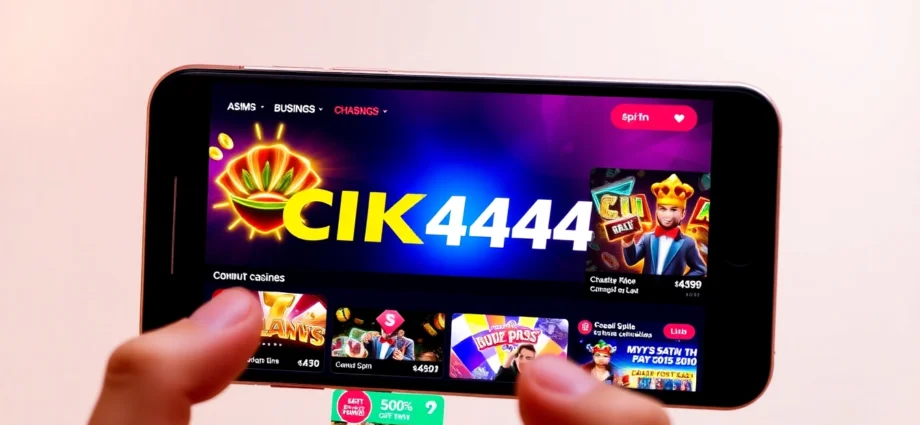 Login screen of ck4444 com app showing top casino games and vibrant graphics for user engagement and seamless gaming experience