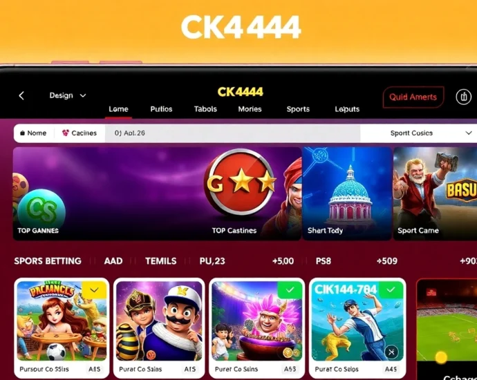 Experience CK4444 com app on your device with seamless navigation through top casino games and sports betting options, highlighting reliability and entertainment.
