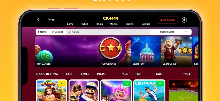 Experience CK4444 com app on your device with seamless navigation through top casino games and sports betting options, highlighting reliability and entertainment.