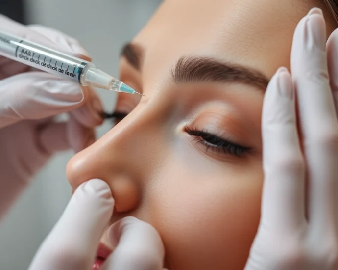 Behandlung mit Botox: Professionelle Injektion für glatte Haut und jüngeres Aussehen.