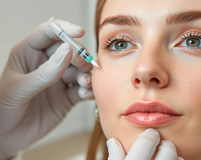 Professional administers Botox Behandlung in a Zurich clinic with a focus on natural-looking results and patient comfort.