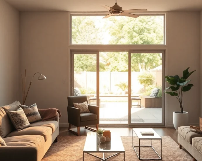 Replace a sliding glass door to brighten living space and boost energy efficiency