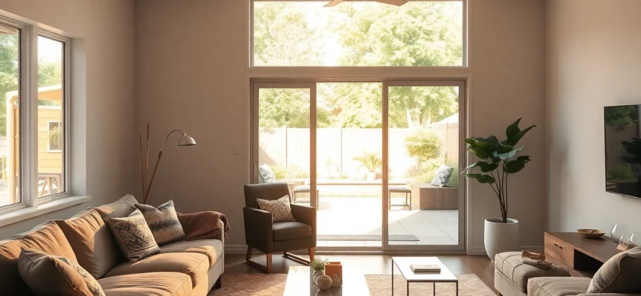 Replace a sliding glass door to brighten living space and boost energy efficiency