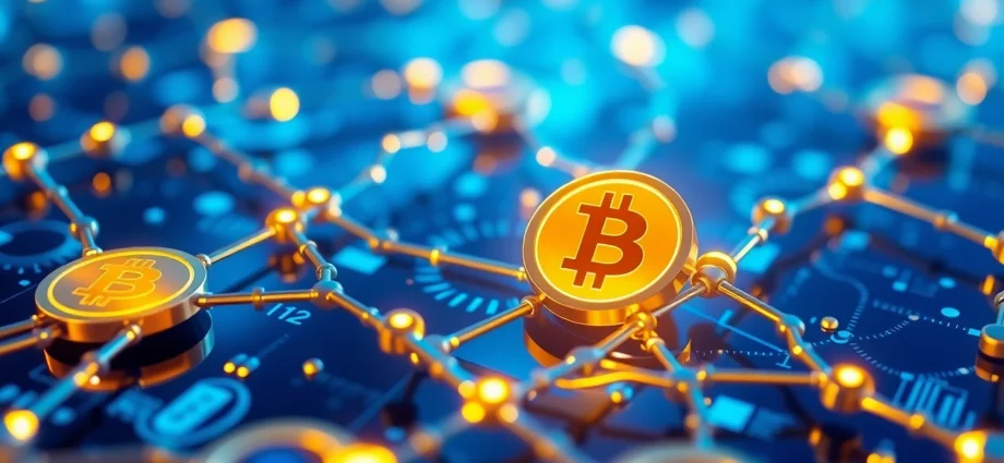 Comprehensive Blockchain and NFT Technology Guide illustrating digital chains and NFT icons for