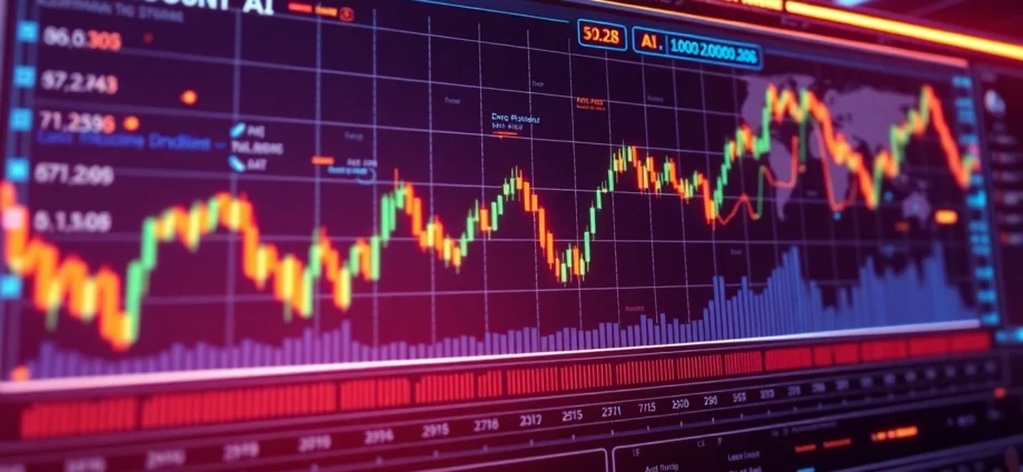 Advanced aicoin trading platform showing real-time analytics with engaging visual dashboard for